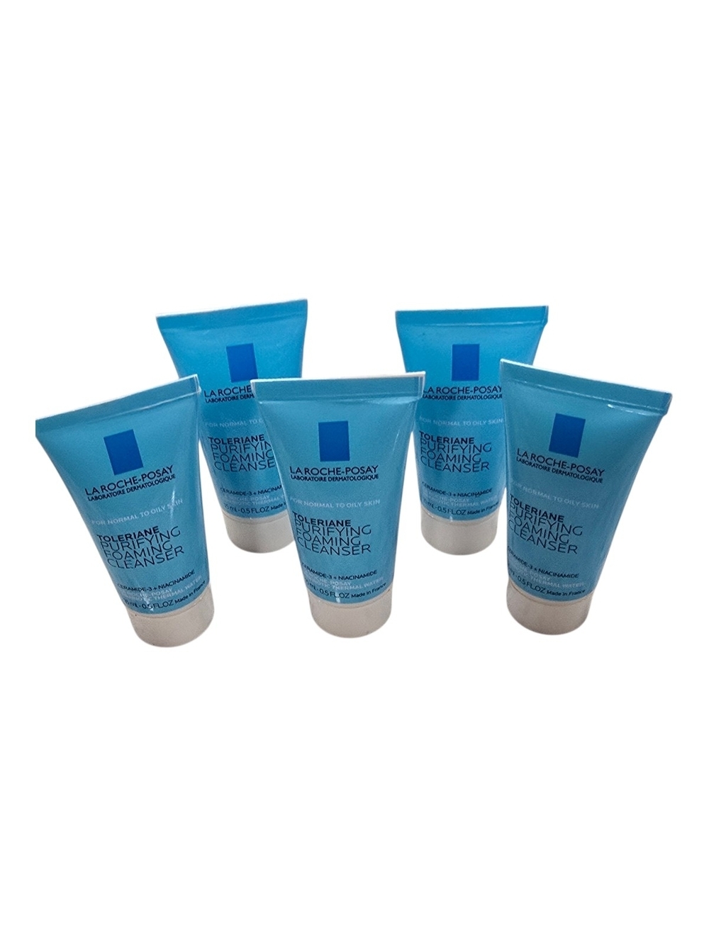 La Roche-Posay Toleriane Purifying Foaming Cleanser 5-Pack Travel Size - Picture 2 of 2